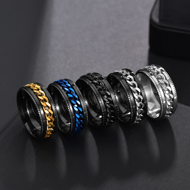 Quality Fishing Equipment - Cool Stainless Steel Rotatable Men Ring