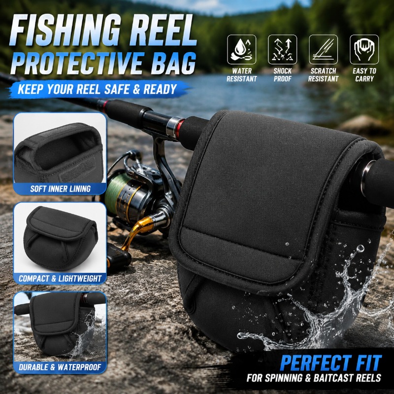 Spinning Reel - Fishing Reel Protective Cover Bag Spinning