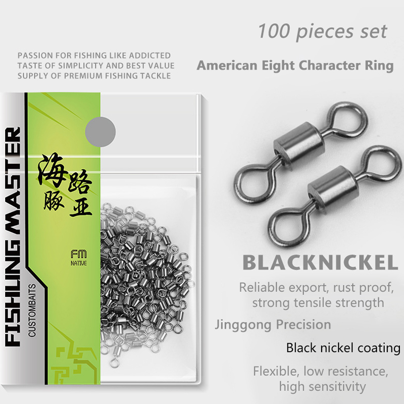 Fishing Equipment Gear - ★▲100Pcs Fishing Swivels Stainless Steel Rolling