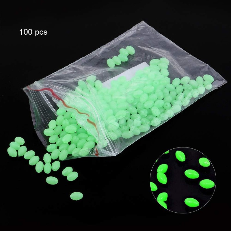 100pcs/lot Oval Night Luminous - đánh giá và giá Fishing Equipment And Tools