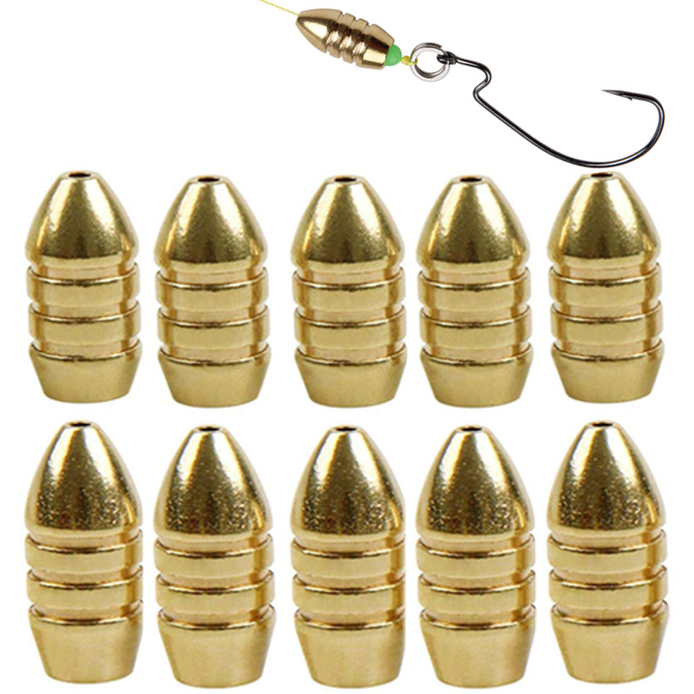 10Pcs Brass Fishing Weight Cop - đánh giá và giá Bass Fishing Lure