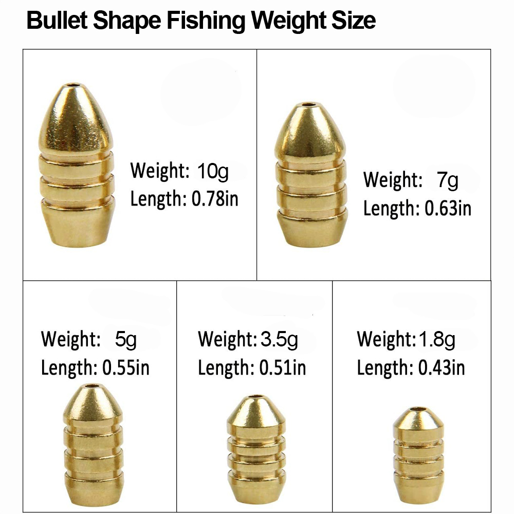 10Pcs Brass Fishing Weight Cop - đánh giá và giá Bass Fishing Lure