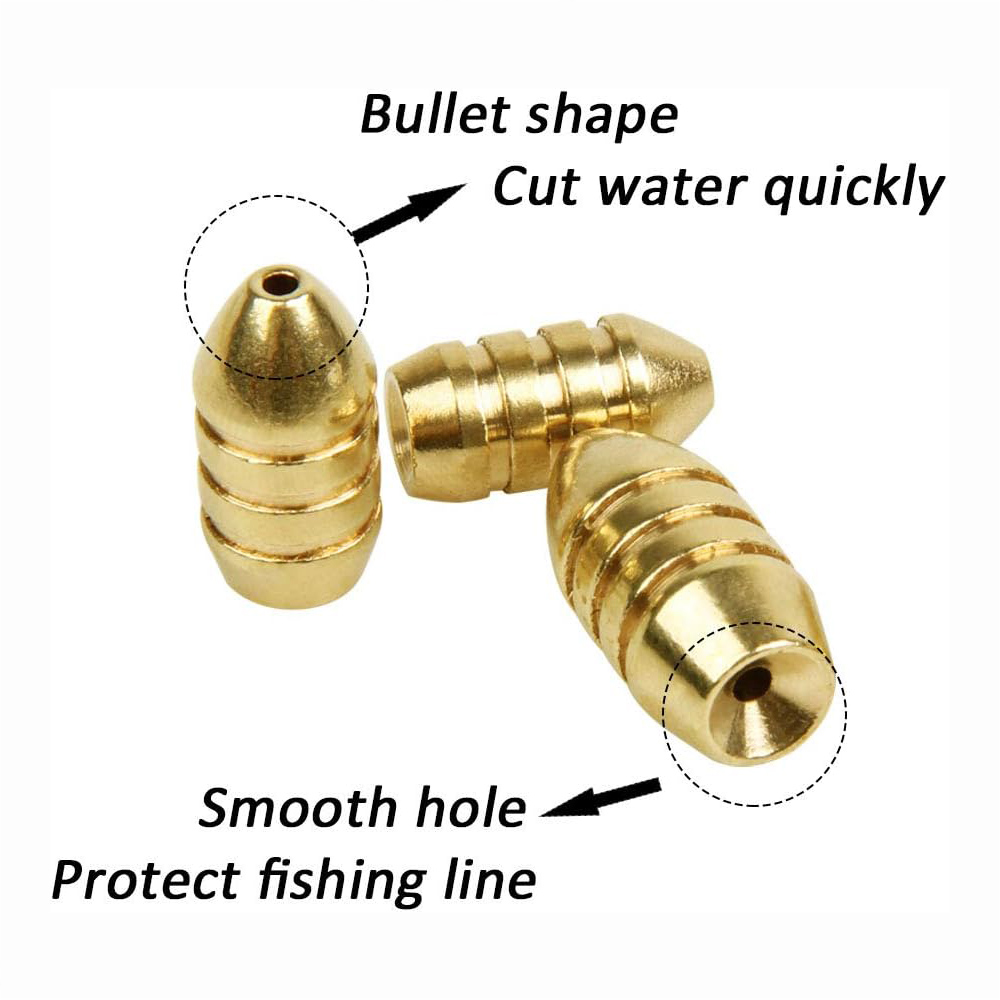10Pcs Brass Fishing Weight Cop - đánh giá và giá Bass Fishing Lure
