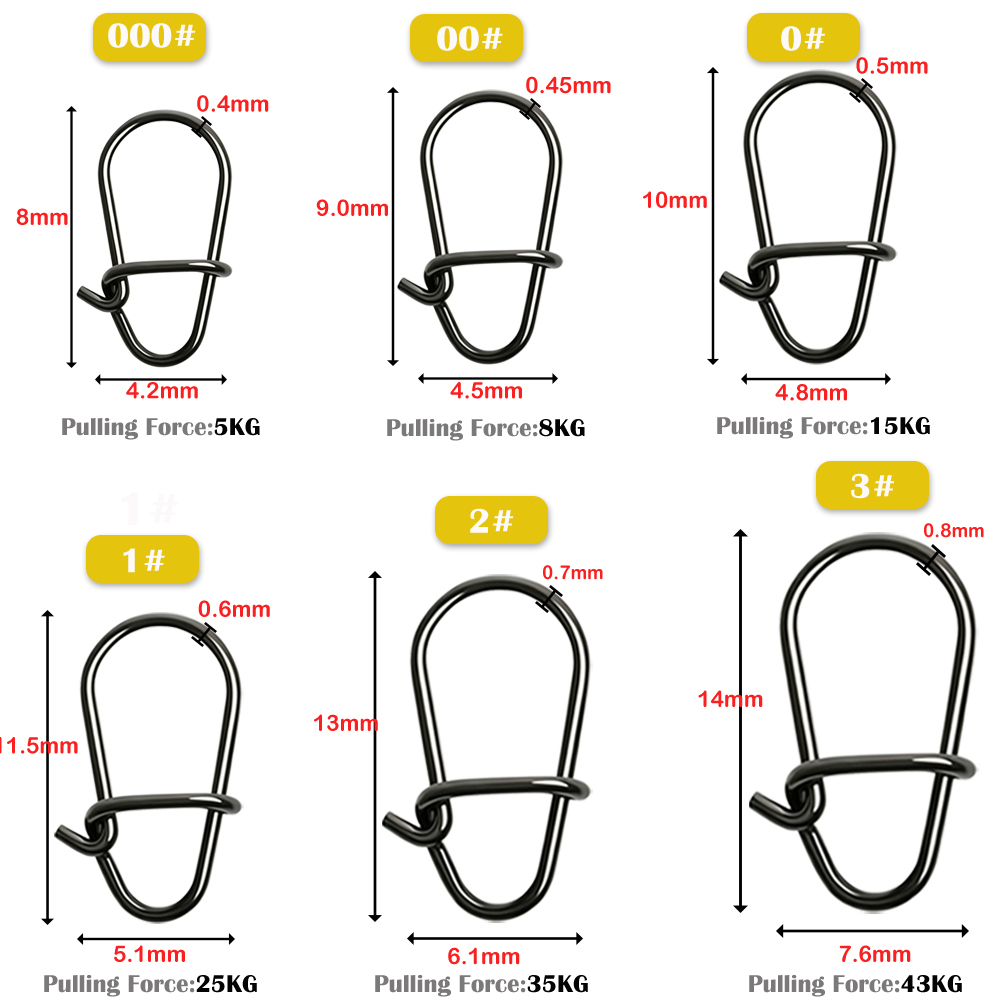GOBAIT 100Pcs Black Stainless  - đánh giá và giá Fishing Equipment Gear