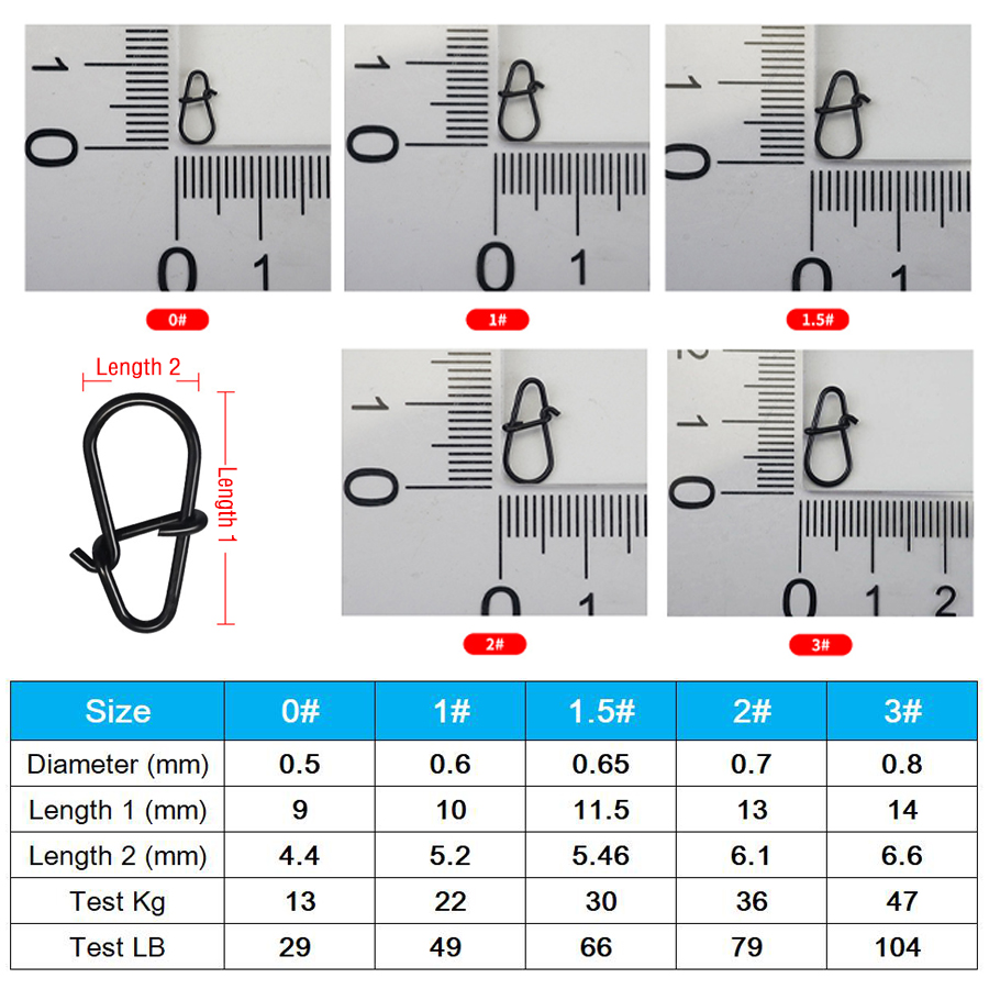 50Pcs Crankbait Snaps Stainles - đánh giá và giá Fishing Equipment Gear