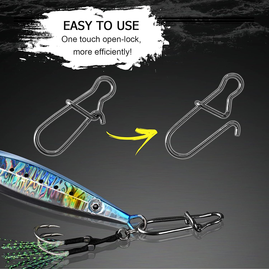 50Pcs Crankbait Snaps Stainles - đánh giá và giá Fishing Equipment Gear
