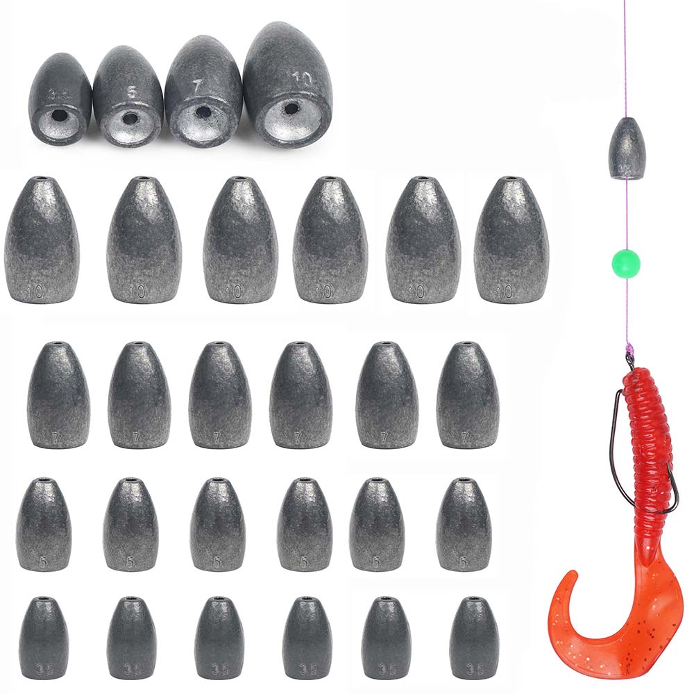 Bullet Fishing Sinkers Weights - đánh giá và giá Bass Fishing Lure